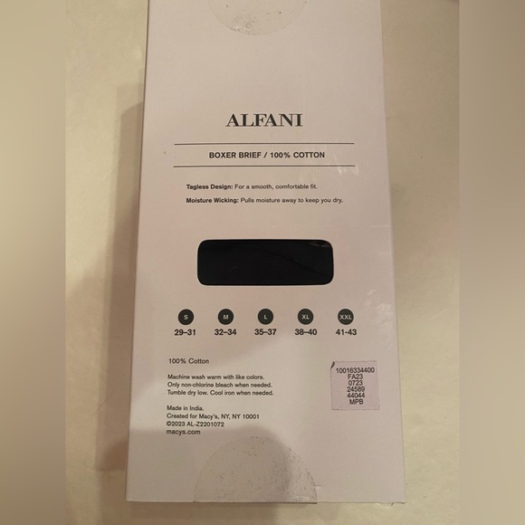 Alfani Men’s 4 Pack Boxer Briefs in Black Size XXL 41-43 NWT - Picture 5 of 5